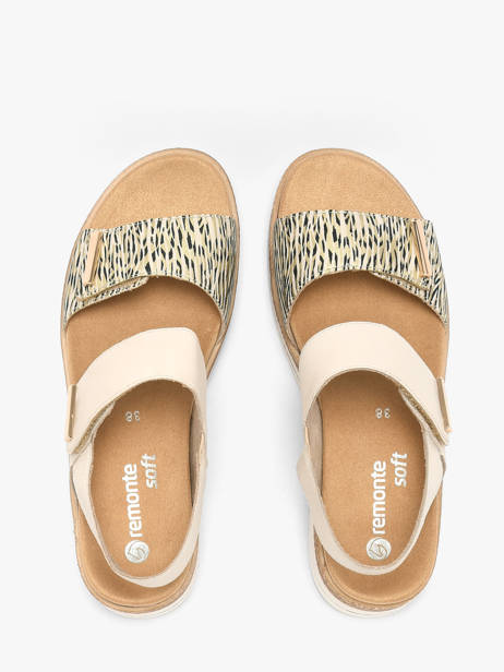 Sandales En Cuir Remonte Beige accessoires 60 vue secondaire 3