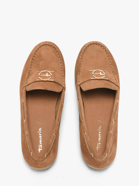 Chaussures Bateau En Cuir Tamaris Marron accessoires 44 vue secondaire 3