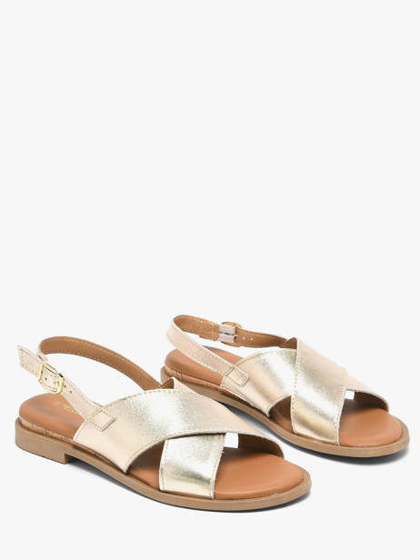 Sandales En Cuir Tamaris Or accessoires 44 vue secondaire 1
