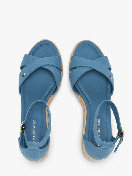 Sandales En Cuir Tommy hilfiger Bleu accessoires 9332CZQ vue secondaire 3