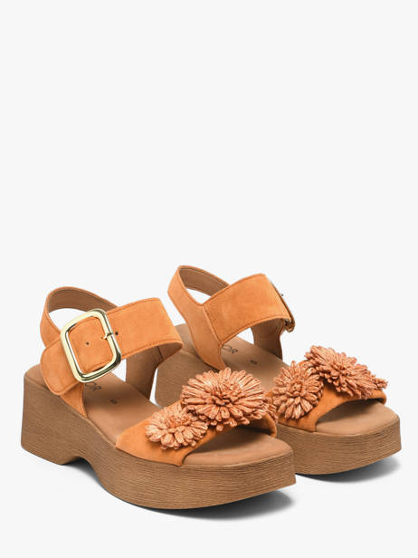 Sandales Plateforme En Cuir Gabor Orange accessoires 11 vue secondaire 1