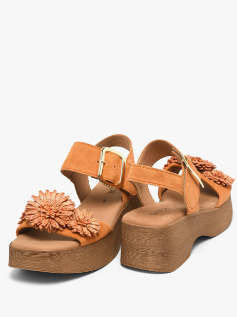 Sandales Plateforme En Cuir Gabor Orange accessoires 11 vue secondaire 2