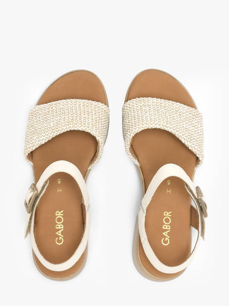 Sandales En Cuir Gabor Blanc accessoires 61 vue secondaire 3