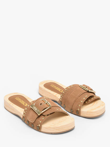 Mules En Cuir Colors of california Marron accessoires HCBAYL05 vue secondaire 1