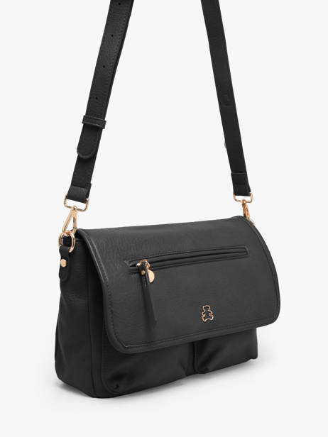 Sac Bandoulière Zip Lulu castagnette Noir zip ALENA vue secondaire 1