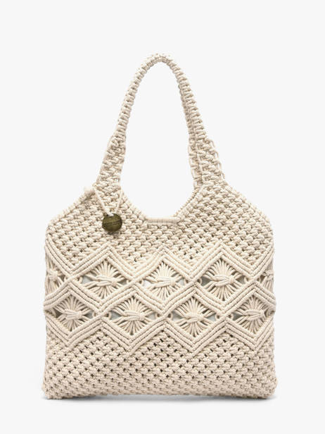Sac Porté épaule Estival Coton Le voyage en panier Beige estival PM941