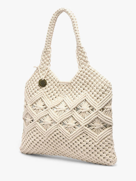 Sac Porté épaule Estival Coton Le voyage en panier Beige estival PM941 vue secondaire 2