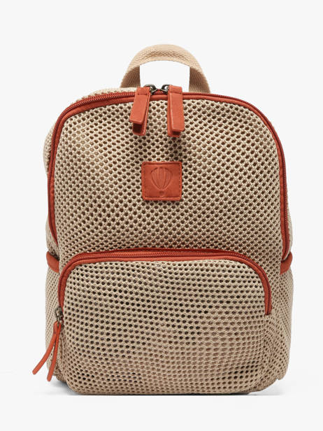 Sac à Dos Le voyage en panier Beige resille PM957