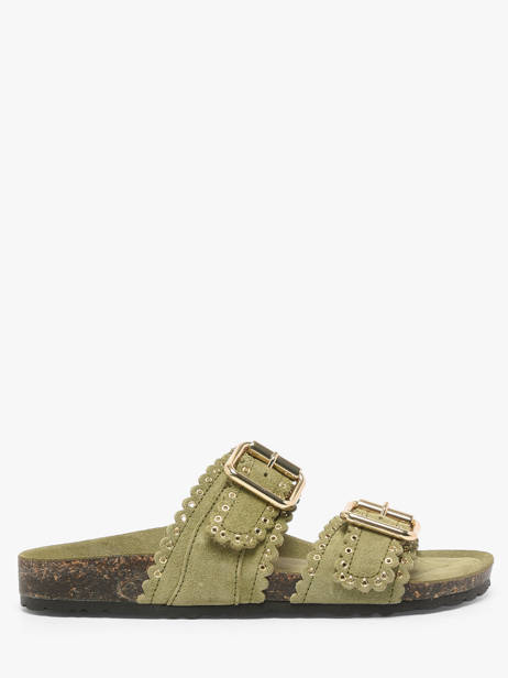 Mules Avec Brides En Cuir Semerdjian Vert accessoires ARIANNA