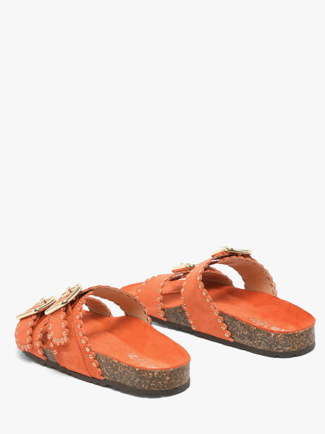 Mules Avec Brides En Cuir Semerdjian Orange accessoires ARIANNA vue secondaire 2
