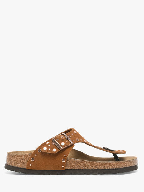Mules En Cuir Birkenstock Marron accessoires 1031733