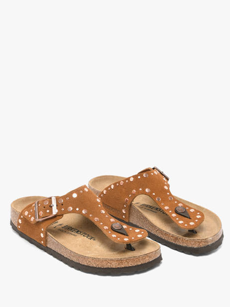 Mules En Cuir Birkenstock Marron accessoires 1031733 vue secondaire 1