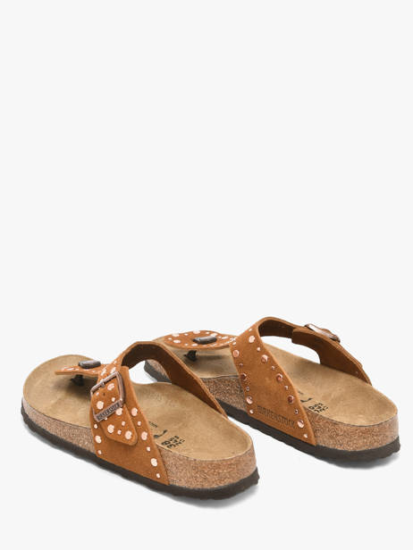 Mules En Cuir Birkenstock Marron accessoires 1031733 vue secondaire 2