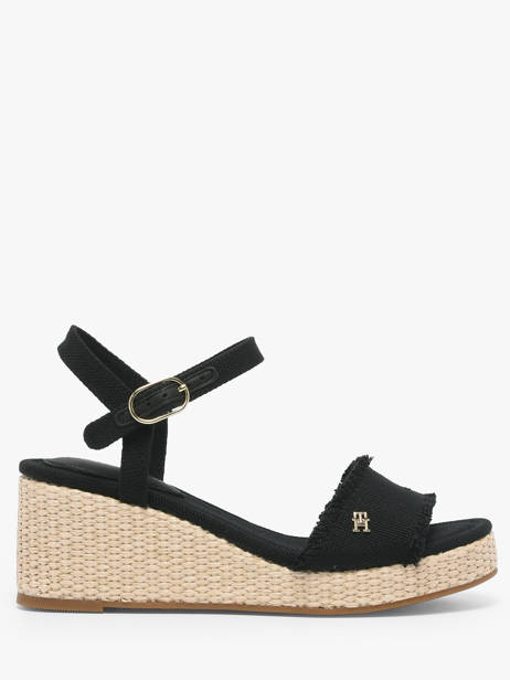 Sandales En Cuir Tommy hilfiger Noir accessoires 9470BDS