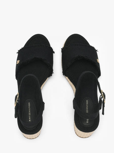 Sandales En Cuir Tommy hilfiger Noir accessoires 9470BDS vue secondaire 2