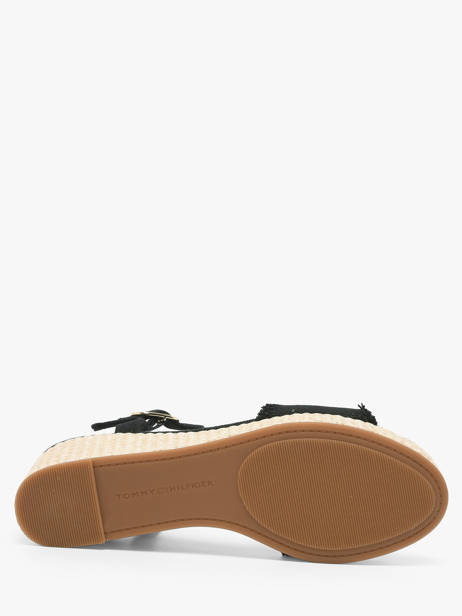 Sandales En Cuir Tommy hilfiger Noir accessoires 9470BDS vue secondaire 3