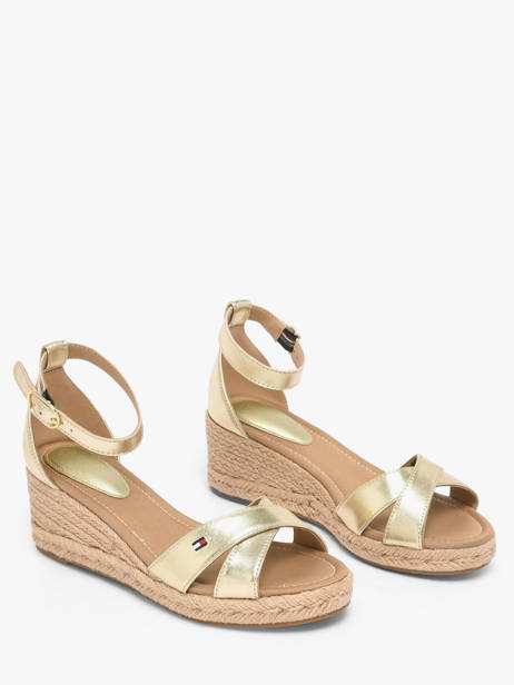 Sandales En Cuir Tommy hilfiger Or accessoires 93330HS vue secondaire 1