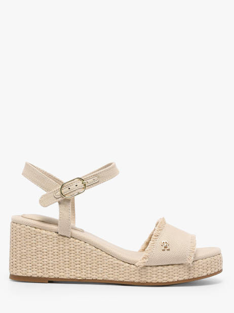 Sandales En Cuir Tommy hilfiger Beige accessoires 9470ACI