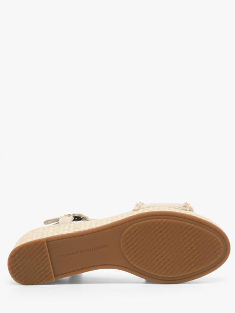 Sandales En Cuir Tommy hilfiger Beige accessoires 9470ACI vue secondaire 4