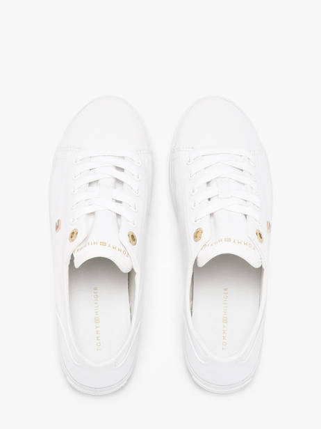Sneakers En Cuir Tommy hilfiger Blanc accessoires 9170YBS vue secondaire 3