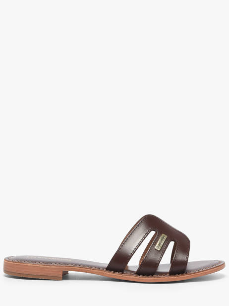 Mules Damia En Cuir Les tropeziennes Marron accessoires DAMIA