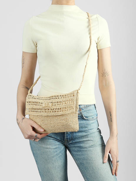 Sac Bandoulière L'atelier Du Crochet Raphia Le voyage en panier Beige l'atelier du crochet AM827 vue secondaire 1
