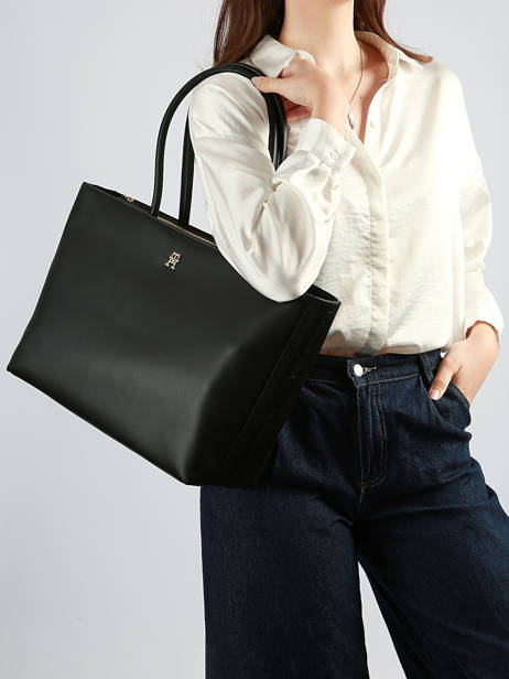 Sac Porté épaule Th Logotape Tommy hilfiger Noir th logotape AW18742 vue secondaire 1
