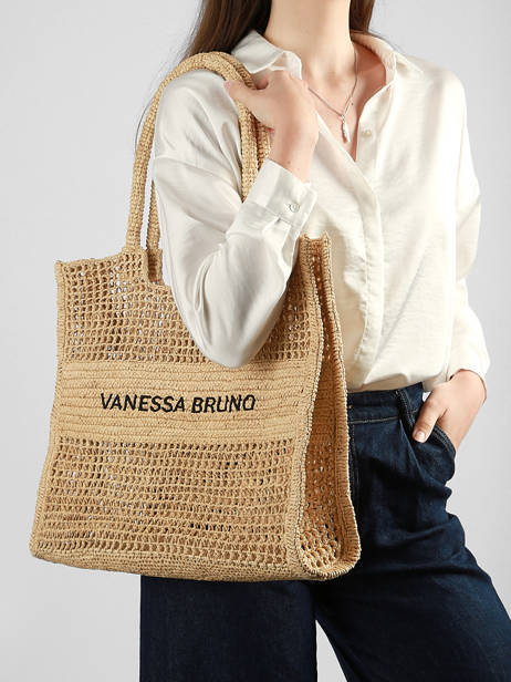 Sac Porté épaule Cabas Raphia Raphia Vanessa bruno Beige cabas raphia 60V40892 vue secondaire 1