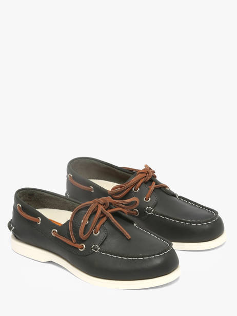 Chaussures Bateau En Cuir Timberland Vert accessoires 2Q9XEP81 vue secondaire 1