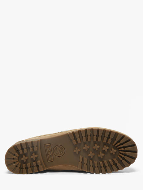 Chaussures Bateau En Cuir Timberland Beige accessoires 2GNVEW11 vue secondaire 4
