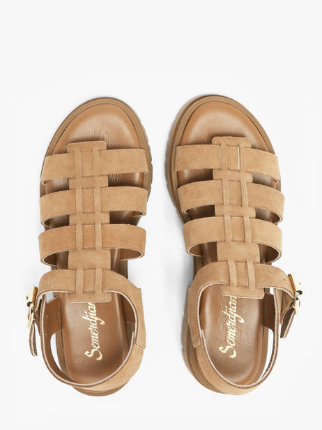 Sandales En Cuir Semerdjian Beige accessoires DELIA vue secondaire 3