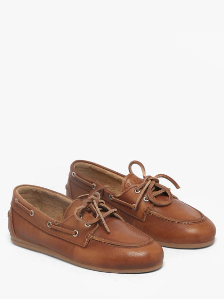 Chaussures Bateau En Cuir Pavement Marron accessoires 24128067 vue secondaire 1