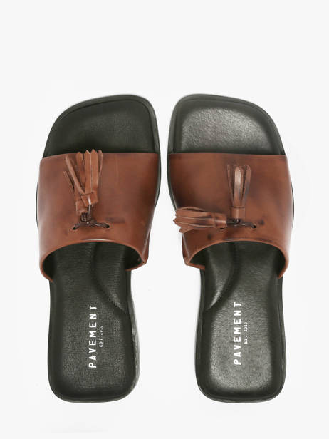 Mules En Cuir Pavement Marron accessoires 25216 vue secondaire 3