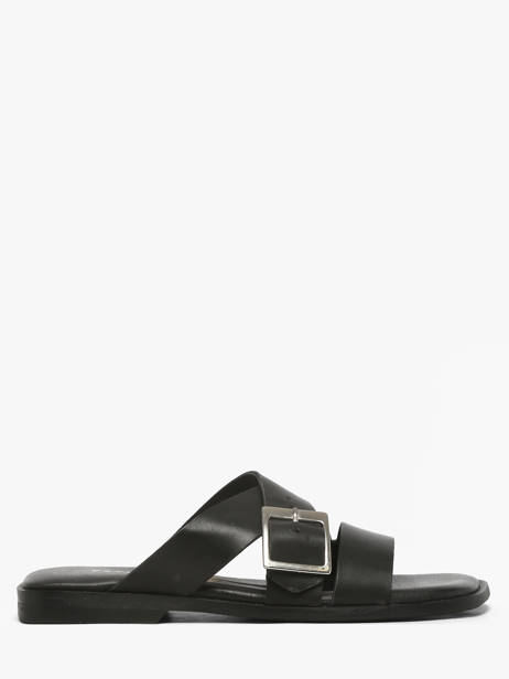 Mules En Cuir Pavement Noir accessoires 25276