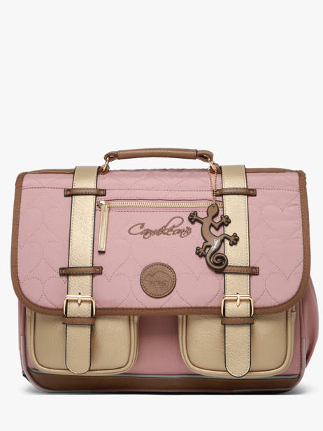 Cartable Enfant 2 Compartiments Cameleon Marron vintage fantasy CA38