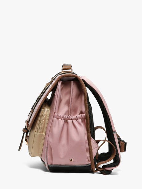Cartable Enfant 2 Compartiments Cameleon Marron vintage fantasy CA38 vue secondaire 3