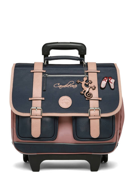 Cartable à Roulettes Enfant 2 Compartiments Cameleon Bleu vintage fantasy CR38 vue secondaire 8