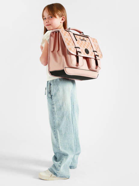 Cartable 3 Compartiments Cameleon Rose vintage north CA41 vue secondaire 1