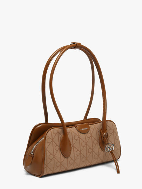 Sac Porté épaule Emblem Calvin klein jeans Beige emblem 4F3744G vue secondaire 2