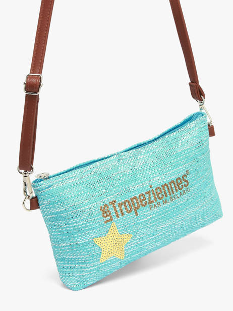 Sac Bandoulière Panama Papier Les tropeziennes Bleu panama TZ02 vue secondaire 1