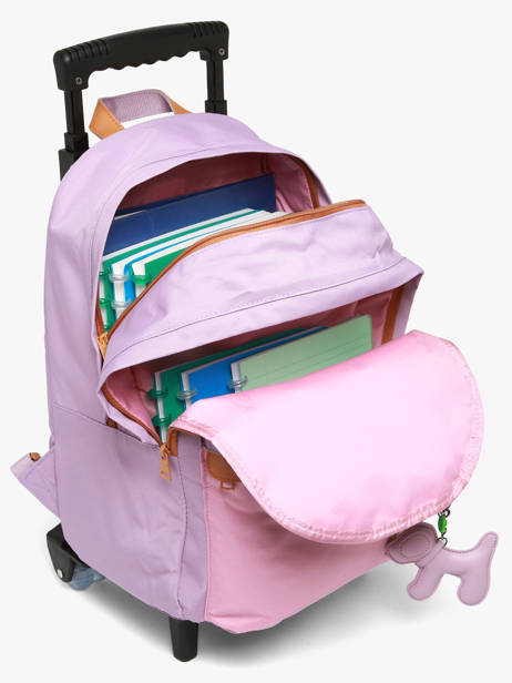 Sac A Dos à Roulettes 2 Compartiments Tann's Violet les fantaisies f 73195 vue secondaire 3