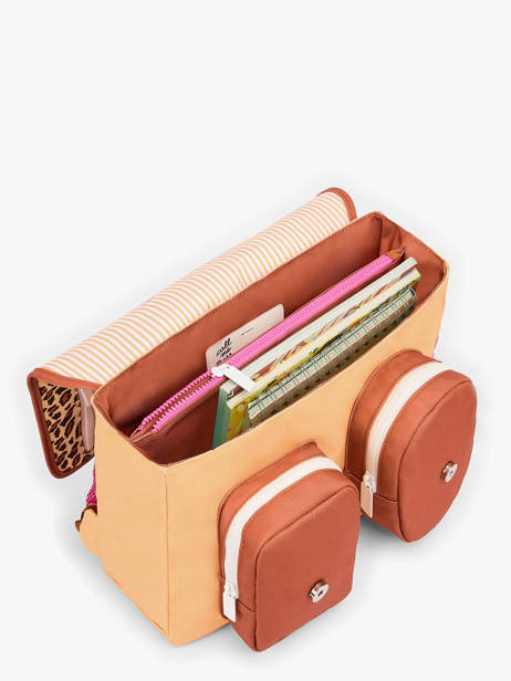 Cartable Hello hossy Beige cool kids 5 vue secondaire 3