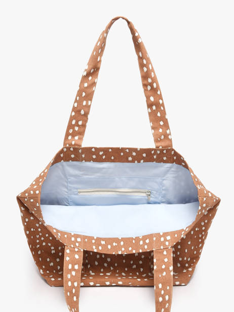 Le Sac Porté épaule A4 Mini Amelot Coton Recyclé Rivedroite Marron biche oh ma biche MAMEBICH vue secondaire 2