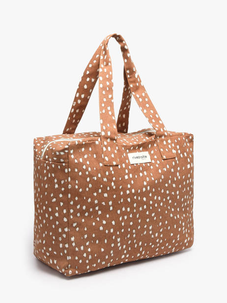 Le Sac Porté épaule A4 Célestins Coton Recyclé Rivedroite Marron biche oh ma biche CELEBICH vue secondaire 1