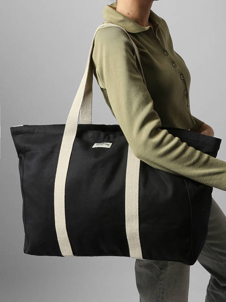 Sac Porté épaule Jean Coton Hindbag Noir best seller JEAN vue secondaire 1