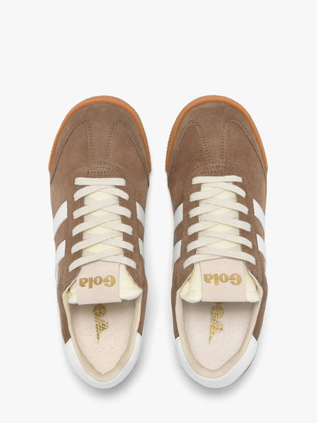 Sneakers En Cuir Gola Marron women CLB538FW vue secondaire 3
