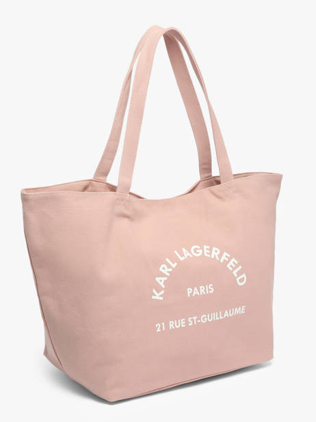 Sac Shopping Rsg Coton Karl lagerfeld Rose rsg A1W50006 vue secondaire 1