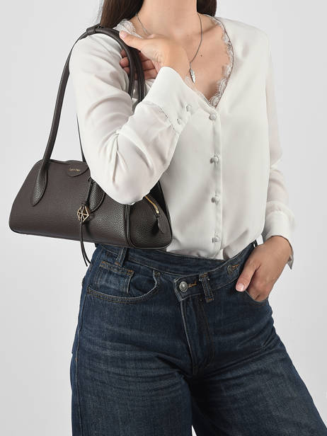 Sac Porté épaule Emblem Calvin klein jeans Marron emblem 4F3743G vue secondaire 1