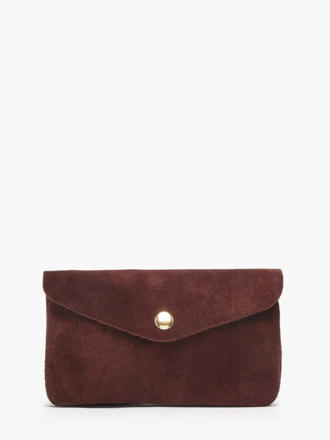 Porte-monnaie Velvet Cuir Milano Marron velvet VE23113O