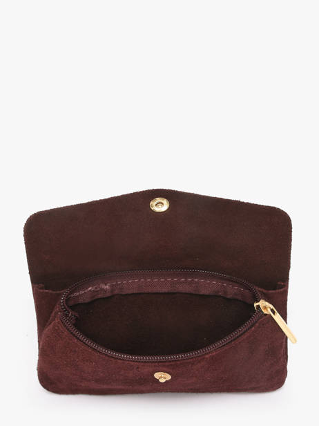 Porte-monnaie Velvet Cuir Milano Marron velvet VE23113O vue secondaire 1